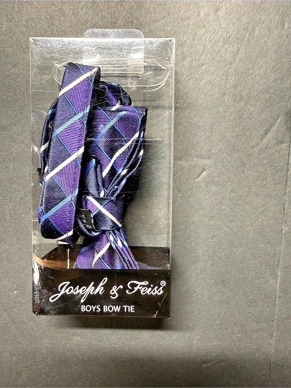 Joseph & Feiss Boys Bow Tie Boys Geometric Tie Purple & Blue NWT